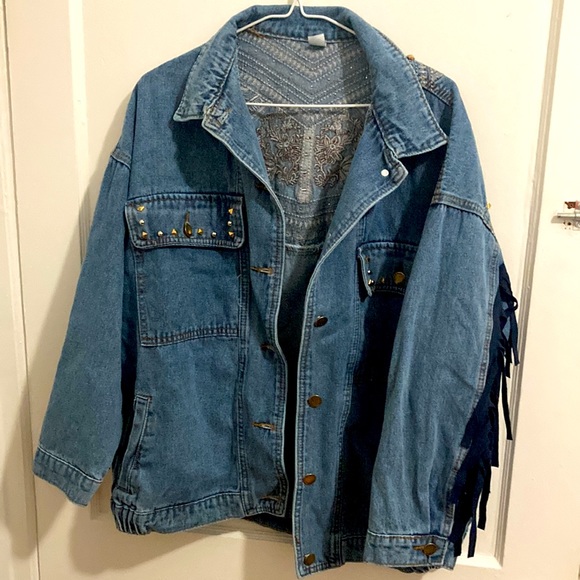 Trendy Fringe jeans jacket - Picture 5 of 6